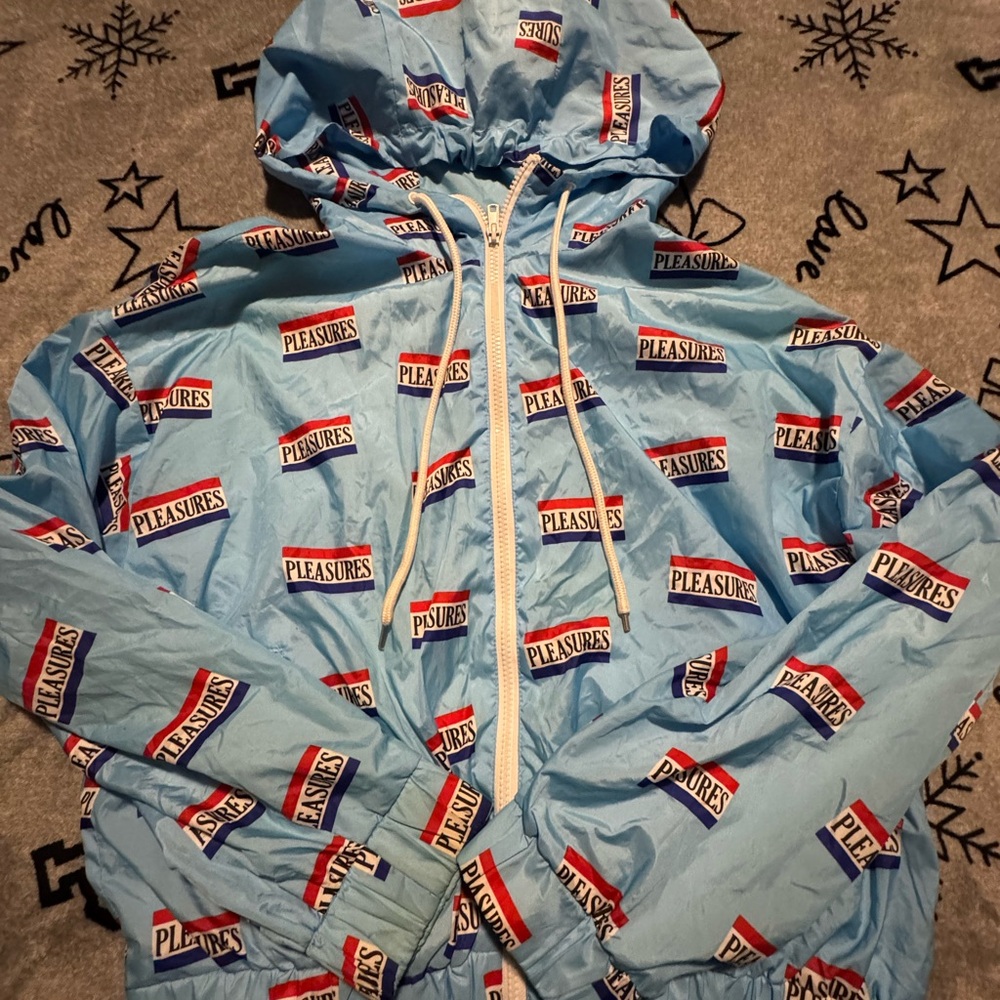 Pleasures Blue Graphic Windbreaker
